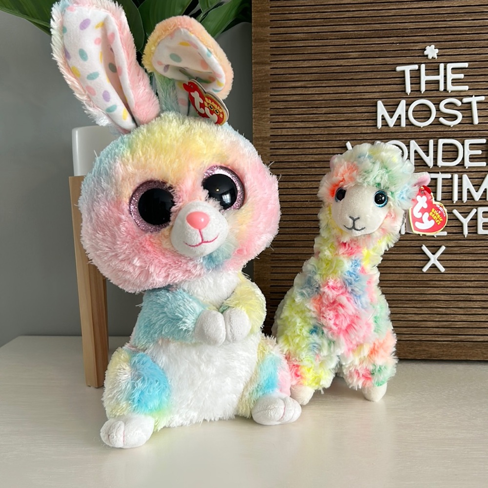 NWT Lola the llama ty and Bubby the bunny ty. Lot of two.